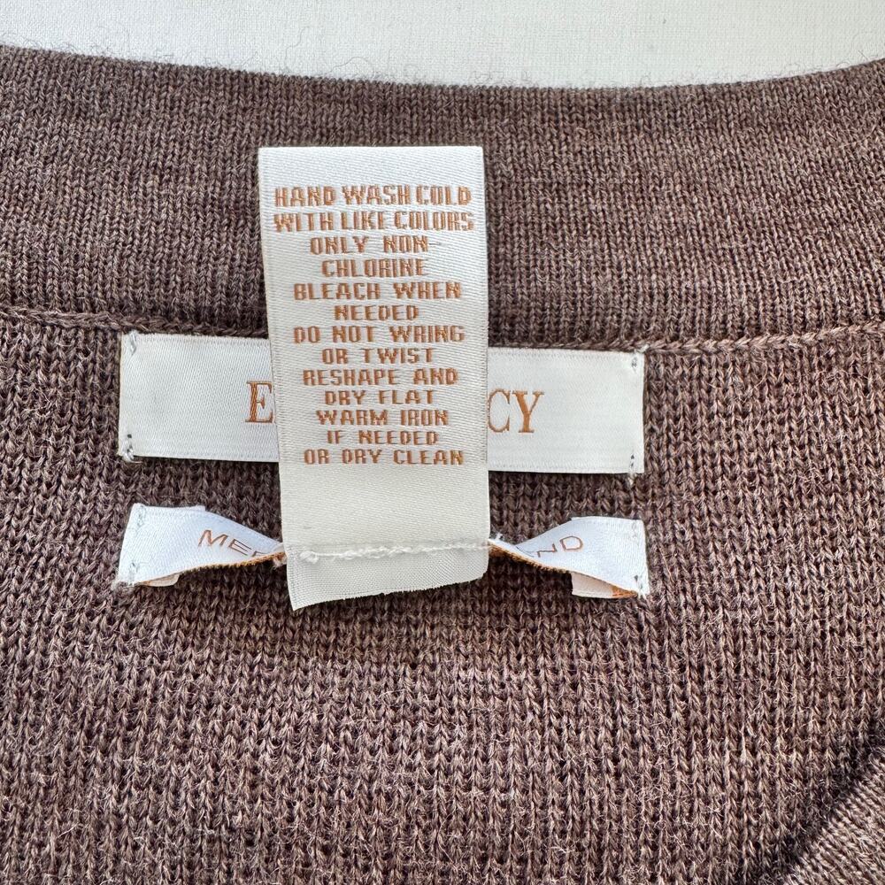 Ellen Tracy | Merino Wool Blend Longline Cardigan Sweater Size Small - Picture 9 of 9